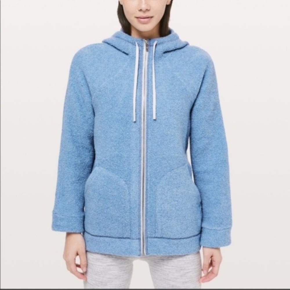 Lululemon So Sherpa Hooded Jacket | Size 8 | Blue